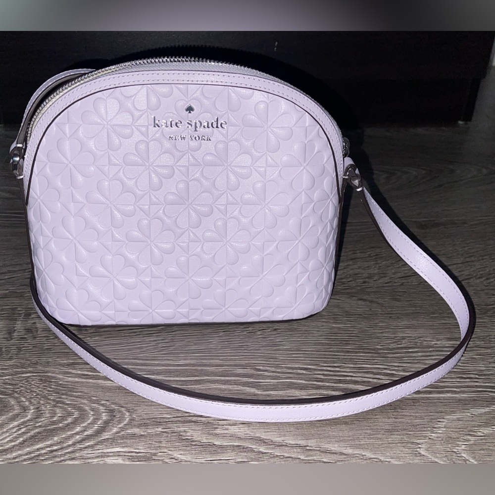 Kate Spade Hollie Spade Clover Geo Embossed Dome Crossbody
